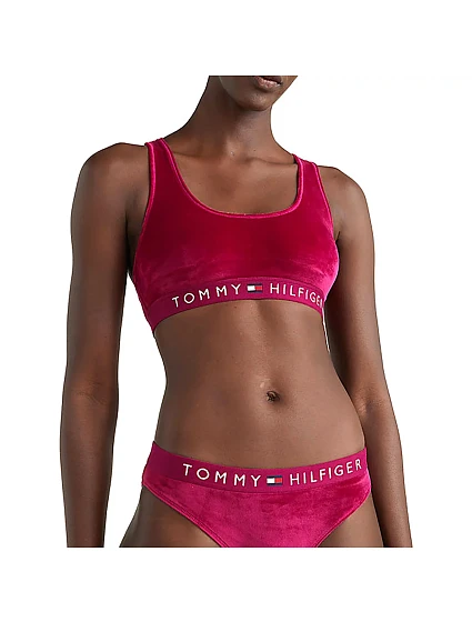 Dámská sportovní podprsenka Velour model 20946435 - Tommy Hilfiger Dámská sportovní podprsenka Velour model 20946435 - Tommy Hilfiger