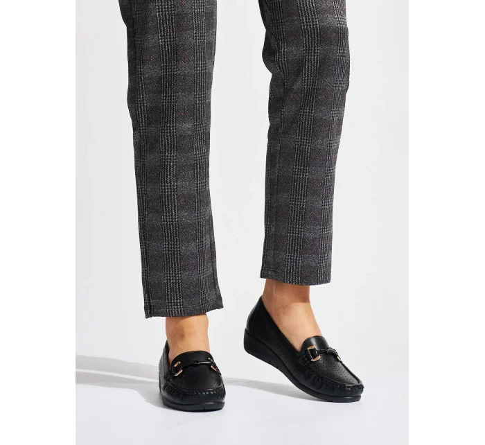 Luxusní mokasíny černé dámské platforma Luxusní mokasíny černé dámské platforma