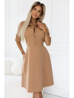 SANDY Košilové halenkové šaty s páskem model 21061046 - numoco