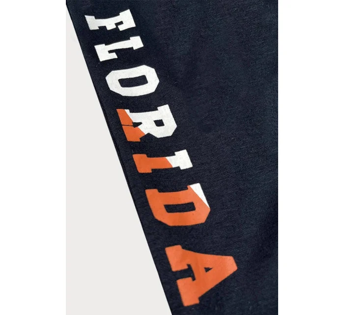 Tmavomodré pánske teplákové nohavice (8K199)