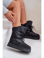 Sněhule na platformě se zipem Big Star model 21678314 Černé - Big Star Shoes Sněhule na platformě se zipem Big Star model 21678314 Černé - Big Star Shoes