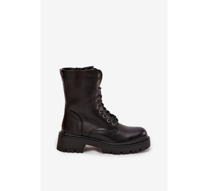 Dámské workery z eko kůže černé Calesia Dámské workery z eko kůže černé Calesia