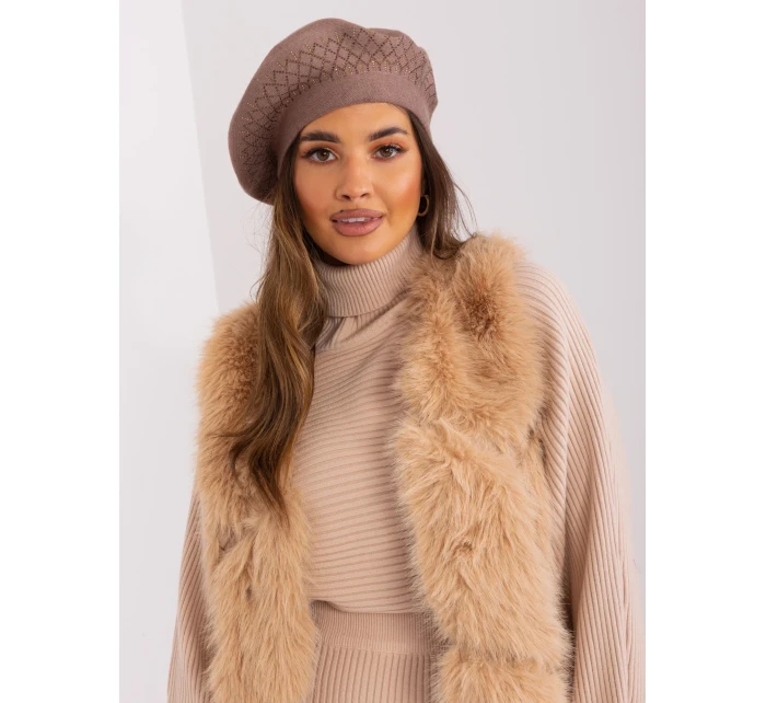 Czapka AT CZ model 18997554 brązowy - FPrice