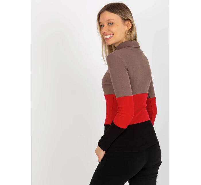 Dámska blúzka RV BZ 8465 1.93P hnedá - FPrice Dámska blúzka RV BZ 8465 1.93P hnedá - FPrice