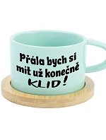 PŘÁLA BYCH SI MÍT UŽ KONEČNĚ KLID! - mint hrníček makronka 200 ml