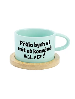 PŘÁLA BYCH SI MÍT UŽ KONEČNĚ KLID! - mint hrníček makronka 200 ml