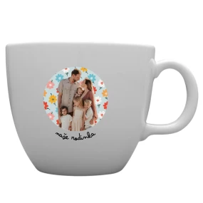 Personalizovaný MEGA XXL keramický hrnek 1000 ml s výřezem fotky na podkladu Personalizovaný MEGA XXL keramický hrnek 1000 ml s výřezem fotky na podkladu