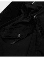 Čierno-hnedá obojstranná dámska zimná bunda (W557BIG)