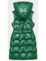 Zelená vypasovaná vesta s kapucňou (B8172-82)