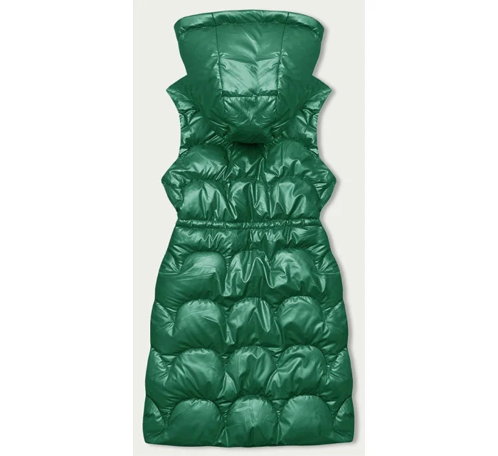 Zelená vypasovaná vesta s kapucí model 18846334 - S'WEST