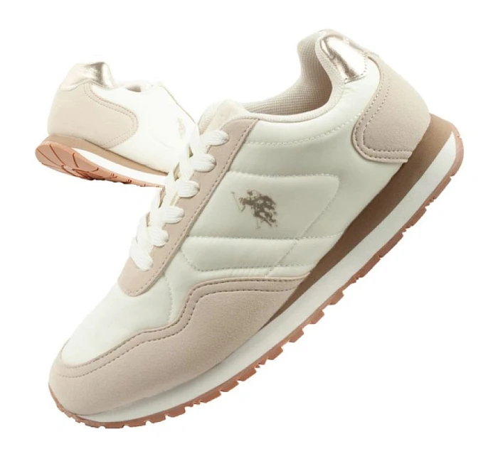 U.S. Polo Assn Dámske športové tenisky Módne pohodlné Ecru Women's