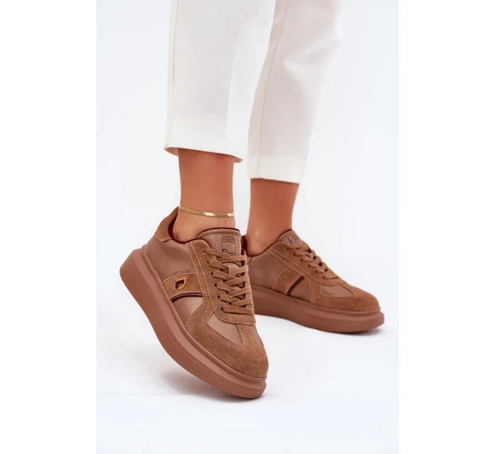 Dámské Kožené Sneakersy Na Platformě Just Dare Hnědé model 21703379 - Daniel Lopez Just Dare Dámské Kožené Sneakersy Na Platformě Just Dare Hnědé model 21703379 - Daniel Lopez Just Dare