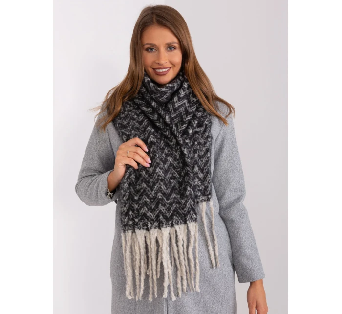 Szalik AT SZ model 18985246 czarno beżowy - FPrice Szalik AT SZ model 18985246 czarno beżowy - FPrice