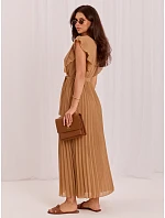 Sukienka IT SK model 22272245 camelowy - FPrice Sukienka IT SK model 22272245 camelowy - FPrice