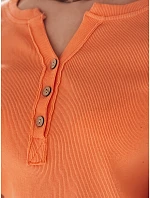 Dámska rebrovaná blúzka KISS LOOK oranžová FashionStreet RY2840