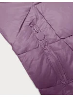 Dámska zimná bunda s kapucňou fialová (H-898-38)