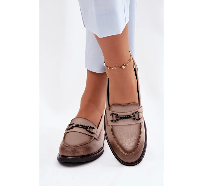 Kožené dámské model 22074706 Béžové - VINCEZA