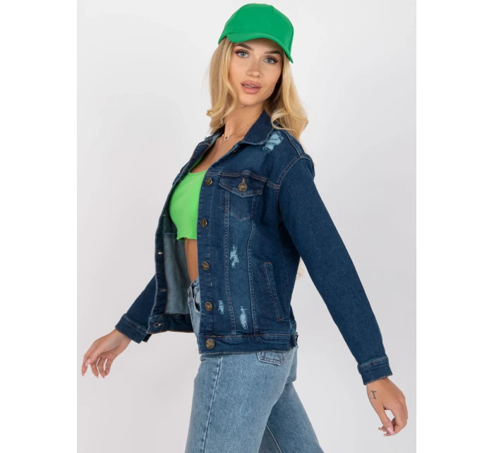 Dámska bunda RO KR CKT 4006 tmavo modrá Dámska bunda RO KR CKT 4006 tmavo modrá