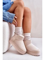 Dámske zateplené snežnice s kožušinou Light Beige Xamella Dámske zateplené snežnice s kožušinou Light Beige Xamella