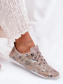 Dámske poltopánky z prírodnej kože Artiker - béžové