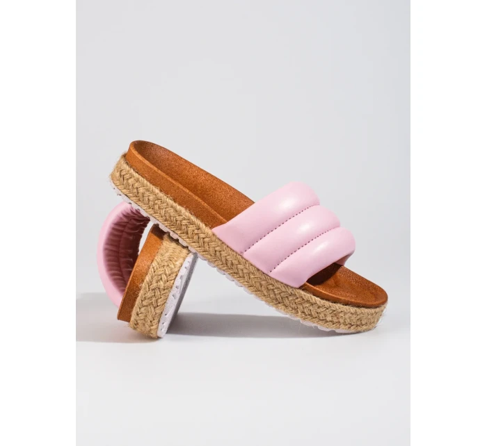 Dizajnové nazúvaky dámske ružové na kline Dizajnové nazúvaky dámske ružové na kline