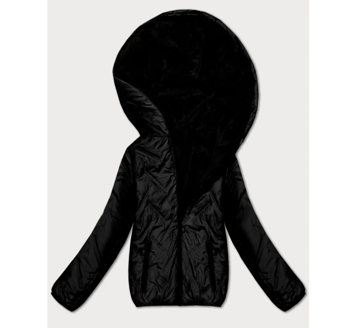 Černá oboustranná dámská bunda pro přechodné období model 21479095 - S'WEST