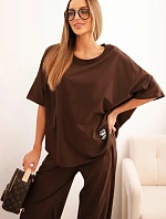 Bavlnené tričko + nohavice hnedé