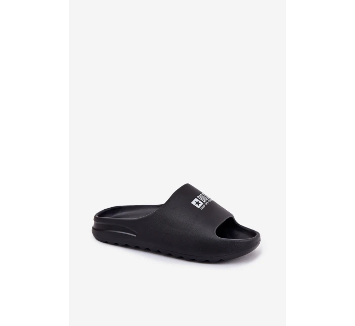 Piankowe Klapki Męskie Z Logo Big Star RR174A012 Czarne