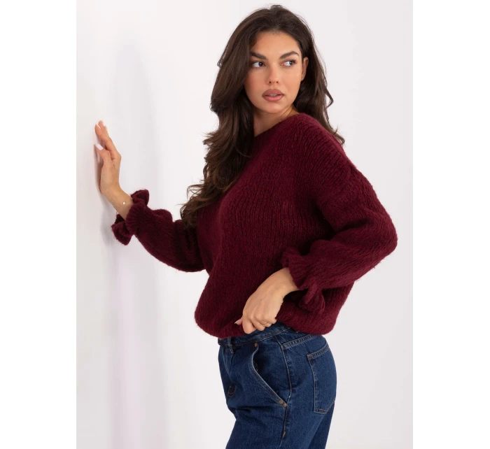 Sweter MI SW model 21370619 bordowy - FPrice