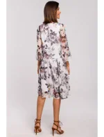 S214 Šifónové šaty so spadnutým pásom - model 1 S214 Šifónové šaty so spadnutým pásom - model 1