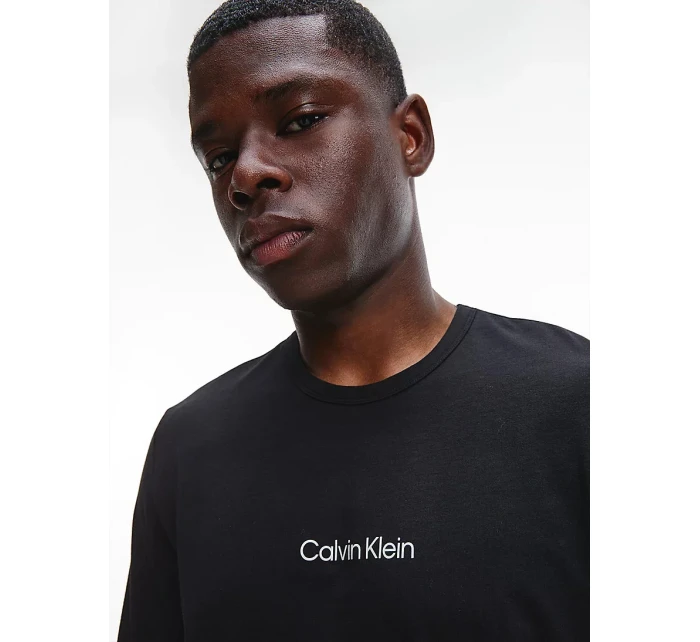 Pánske tričko s dlhým rukávom NM2171E - UB1 - Čierna - Calvin Klein