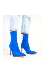Dámské kotníkové boty na jehlovém podpatku Královská modř model 21798495 - Inello Dámské kotníkové boty na jehlovém podpatku Královská modř model 21798495 - Inello