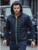 Kurtka męska przejściowa pikowana granatowa model 22007514 - FashionStreet