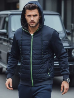 FashionStreet pánska tmavomodrá prešívaná prechodná bunda TX4392