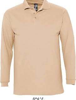 SOL'S Winter II Piqué polo s dlhým rukávom 25.1353 piesková