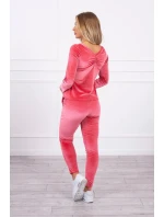 Velúrová súprava so zadným popruhom malinová Velúrová súprava so zadným popruhom malinová