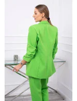 Elegantní souprava saka a kalhot světle zelené barvy