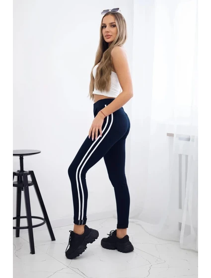 Nohavice s dvoma lampášmi tmavomodré