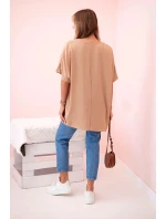 Oversized halenka s přívěskem světlý velbloud Oversized halenka s přívěskem světlý velbloud