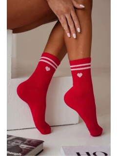 Dámské bavlněné ponožky srdce s model 21780600 pruhy - Milena