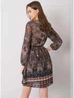 Šaty DHJ SK 10201.93P čierna a béžová