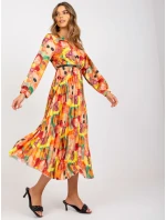 Sukienka DHJ SK model 21110868 pomarańczowy - FPrice Sukienka DHJ SK model 21110868 pomarańczowy - FPrice