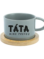 TÁTA MIMO PROVOZ – sivý hrnček Makronka 200 ml