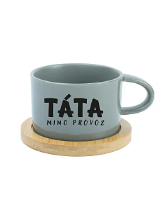 TÁTA MIMO PROVOZ – sivý hrnček Makronka 200 ml