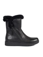 Trendy dámské černé kotníčkové boty na klínku Trendy dámské černé kotníčkové boty na klínku