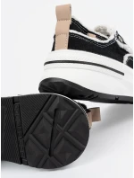 Luxusné čierne tenisky na platforme pre ženy Luxusné čierne tenisky na platforme pre ženy