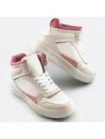 Béžovo-ružové členkové dámske tenisky sneakers (WH2122)
