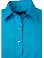 JN 677 Popelínová halenka s dlouhým rukávem model 22436659 turquoise - Daiber JN 677 Popelínová halenka s dlouhým rukávem model 22436659 turquoise - Daiber
