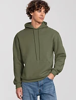 Fruit of the Loom Iconic Premium Hooded Sweat Mikina s kapucňou z hrubej bavlny 16.2284 classic olive