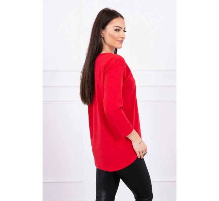 Blúzka s potlačou Superior červená